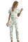 Green Tie-dye T-shirt Pants PJ Set