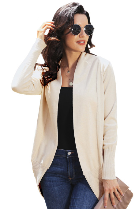 Apricot Super Soft Long Sleeve Open Cardigan