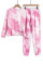 Pink Tie Dye Knit Long Sleeve Joggers Set