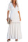 Swiss Dot Lace Trim Maxi Dress