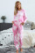 Pink Tie Dye Knit Long Sleeve Joggers Set