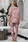 Red Tie-dye T-shirt Pants PJ Set