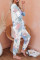 Multicolor Tie Dye Knit Long Sleeve Joggers Set