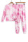 Pink Tie Dye Knit Long Sleeve Joggers Set