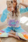Multicolor Utopia Cotton Blend Tie Dye Hoodie Joggers Loungewear