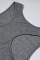 Gray Skull Print Tank Top