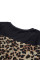Leopard Printed Splicing T-Shirt