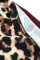 Burgundy Leopard Patch Pocket Long Sleeve Top