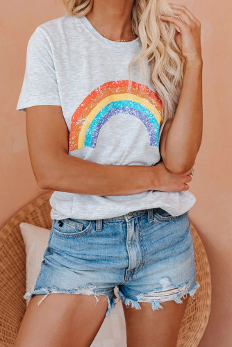 Pot Of Gold Heathered Rainbow Tee