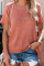 Orange Short Sleeve Knit Top