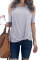 Gray Twist Front Cold Shoulder Tee