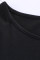 Black Lip Print Summer Casual Tee Mini Dress