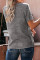 Gray Short Sleeve Knit Top