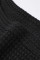 Black Blossom Contrast Swiss Dot Knit Top
