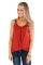 Orange Somewhere Next To You Twist Tank Top