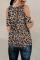 Brown Leopard Print Cold Shoulder Top