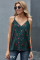 Green Leopard Printed Racerback Tank Top