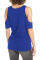 Blue Twist Front Cold Shoulder Tee