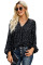 Black Love You Boo Balloon Sleeve Blouse
