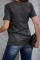 Gray Cotton Blend Tiger Tee