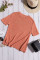 Orange Short Sleeve Knit Top