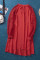 Red Lace Long Sleeves Shift Above Knee Dress