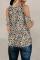Beige Cheetah Print Cold Shoulder Top
