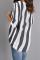 Black V-Neck Wrap Front Irregular Twist Hem Blouse