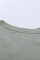 Green V-neck Lantern Sleeve Knit Long Sleeve Top