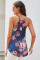 Blue Floral Drape Tank