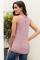 Pink Ruffle Trim Neckline Tank Top