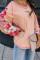 Red Contrast Eyelet Thermal Knit Top