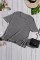 Gray Short Sleeve Knit Top