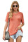 Orange Short Sleeve Knit Top