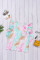 Multicolor Tie-dye Ruffled Cap Sleeve T-shirt