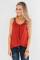 Orange Somewhere Next To You Twist Tank Top