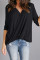 Black Wrap Hi-lo Hem Blouse
