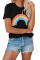 Black Pot Of Gold Heathered Rainbow Tee