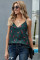 Green Leopard Printed Racerback Tank Top