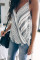 Gray Striped Drape Tank