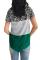 Green Block Striped and Leopard Short Sleeve Tee