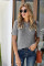Gray Short Sleeve Knit Top