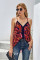 Blue Leaf Print Tank Top