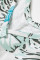 Sky Blue Floral Pattern Buttoned Slip Cami Dress