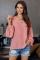 Pink Bells Will Be Ringing Balloon Sleeve Blouse