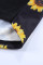 Yellow Printed Splicing T-Shirt