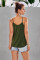 Green Spaghetti straps Slip Camisole