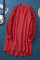 Red Lace Long Sleeves Shift Above Knee Dress