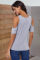 Gray Twist Front Cold Shoulder Tee