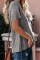 Gray Short Sleeve Knit Top
